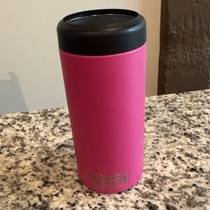 Yeti Pink Insulated Tumbler with Black Lid